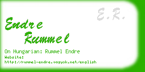 endre rummel business card